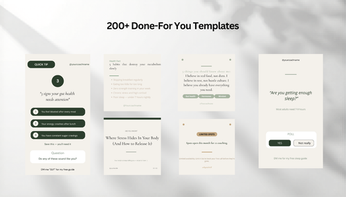 Wellness Coach Brand Kit — 200+ Canva Templates